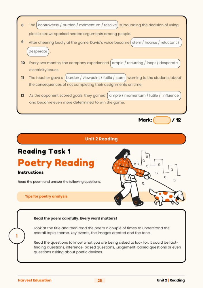 Harvest Education Year 5 Accelerated English Workbook Preview 1