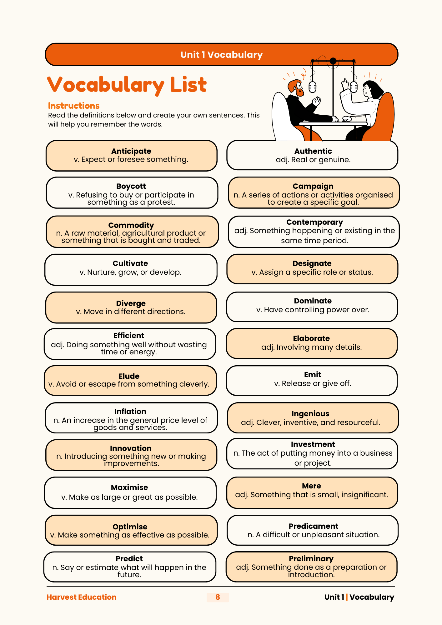 Harvest Education Year 5 Accelerated English Workbook 1