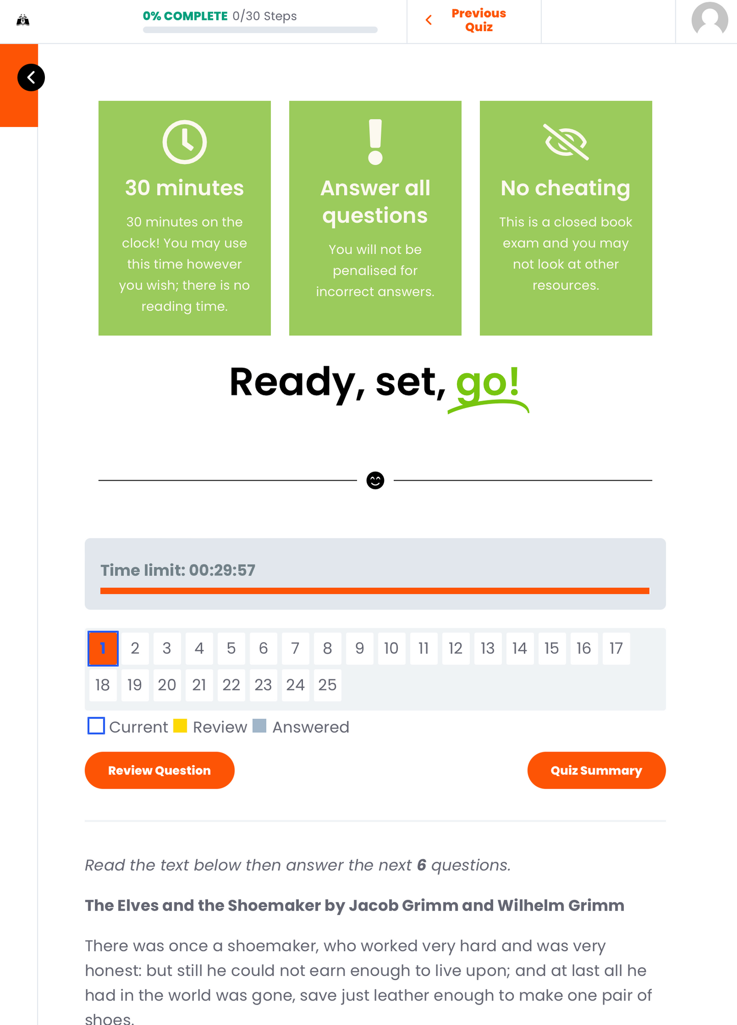 Opportunity Class Preparation 5 Lesson Online Course (English Focus 1 Course)
