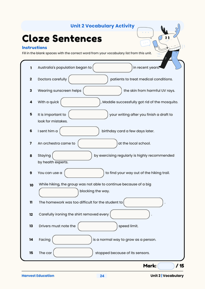 Harvest Education Year 3 Accelerated English Workbook 2