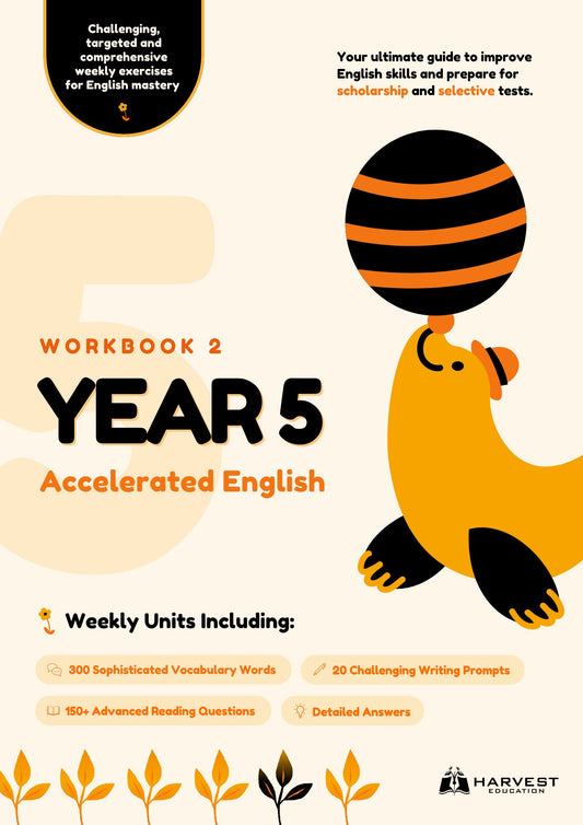 Harvest Education Year 5 Accelerated English Workbook 2