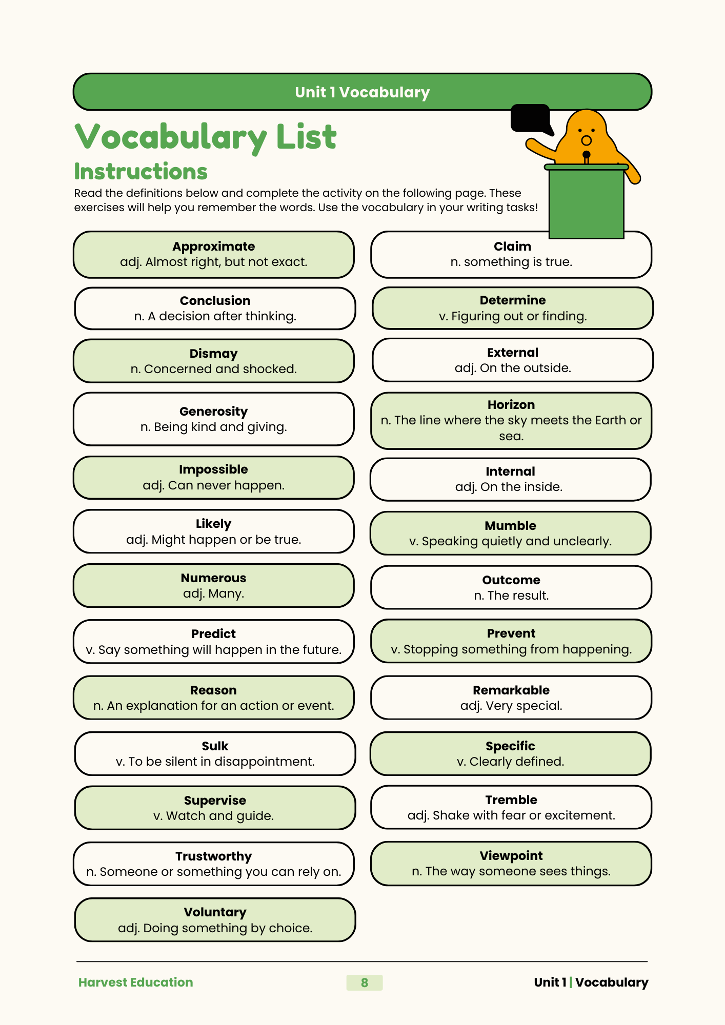 Harvest Education Year 4 Accelerated English Workbook 2
